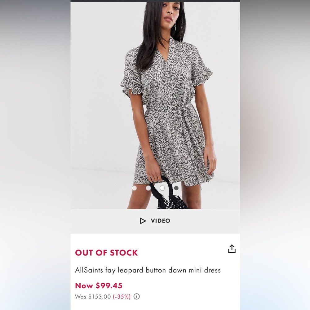 ALLSAINTS Fay Lep Dress (S)